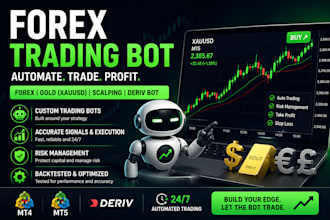 deliver forex trading bot, forex gold ea, scalping, xauusd bot deriv trading bot
