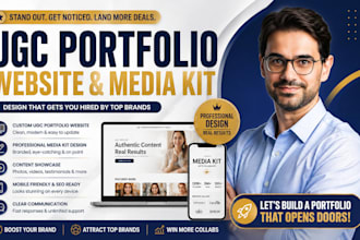 design ugc portfolio canva website ugc portfolio website social media kit