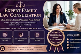 prepare family law legal documents about child custody and divorce settlements