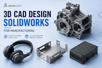 3d cad design industrial product cnc solidworks mechanical cad for manufacturing