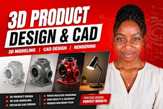 do 3d product design 3d cad product 3d product modeling and rendering cad design