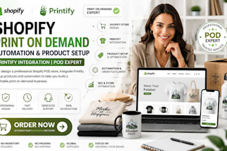 design shopify print on demand automation printify product setup pod expert