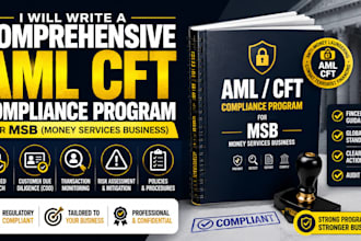 write a comprehensive aml cft compliance program for msb