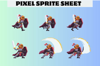 make 2d game assets nsfw pixel design sprite sheet animation for your game