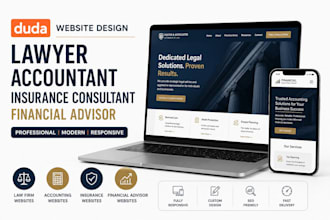 design lawyer accountant insurance consultant financial advisors duda website