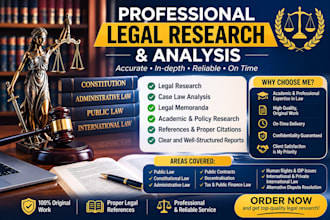 conduct professional legal research and legal analysis research