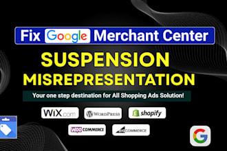 fix google merchant center suspension and misrepresentation