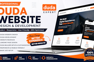 design and build a professional duda website or landing page