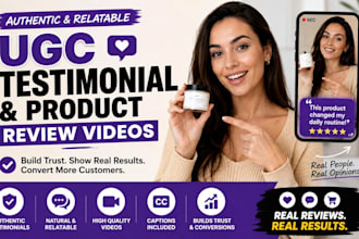 create authentic ugc testimonial and product review videos