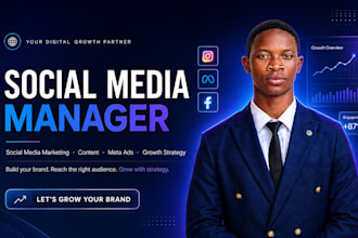 be your social media marketing manager social media posts social media content
