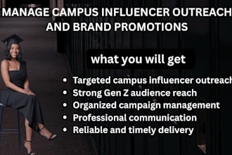 manage campus influencer outreach and brand promotions