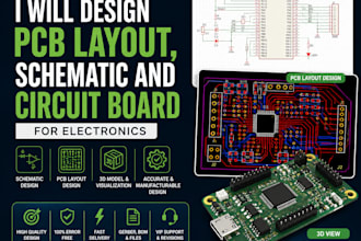 design pcb layout, schematic and circuit board for electronics