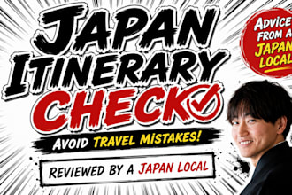 create a personalized, interactive japan travel itinerary