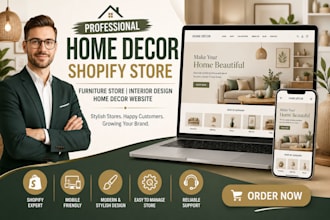 do home decor shopify store furniture store interior design home decor website