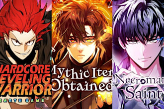 draw light novel webtoon cover webnovel art shonen anime manga book illustration