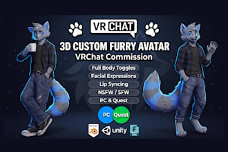 furry vrchat avatar retexture customize vrc model textures physbones expressions