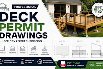 create deck permit drawings and plans for city approval