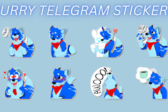 draw furry telegram stickers nsfw furry art fursona animated furry stickers arts