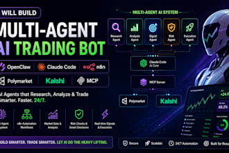 build multi ai agent trading bot openclaw claude code n8n polymarket kalshi