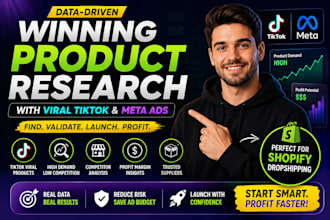 do winning product research with viral tiktok products and meta ads
