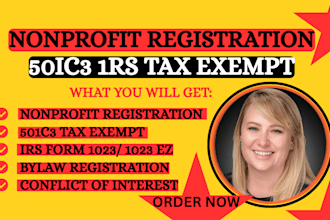 register your US nonprofit and file 501c3 tax exempt form 1023 or 1023ez