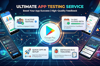 provide 12 testers for your google play console closed testing