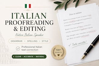 proofread and edit your italian text
