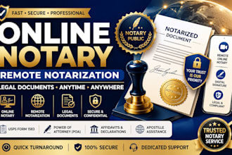 provide online notary, remote notarization and legal document services