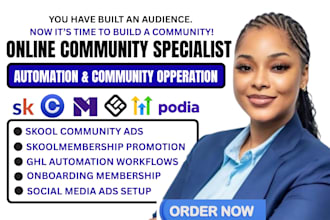 setup skool ads skool membership promotion ghl automation community manager