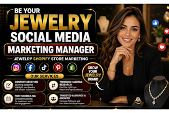 be your jewelry social media marketing manager  jewelry shopify store marketing