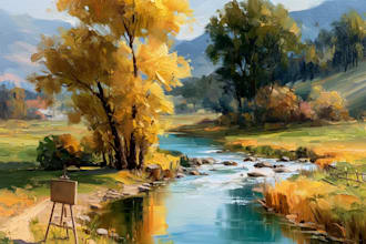paint a custom landscape oil painting on canvas
