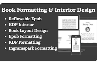 format reflowable epub kindle kdp interior book layout design ingramspark