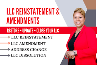 do llc reinstatement, llc dissolution, llc amendment and llc address change