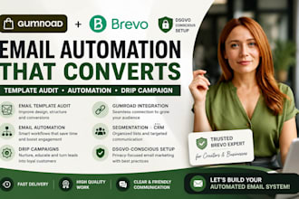 gumroad brevo dsgvo email template audit, email  automation and drip campaigns