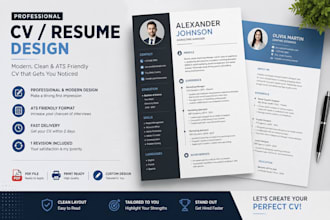 design a professional modern CV resume