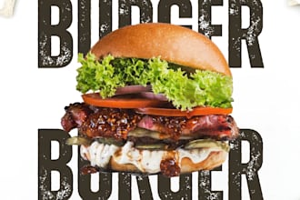 design restaurant menu, food poster