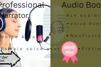 record a professional female voice over for your  narration