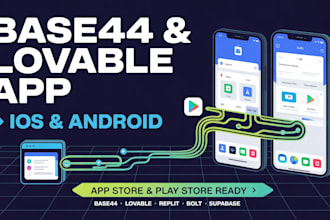 convert lovable, base44 website or webapp to ios and android app using capacitor