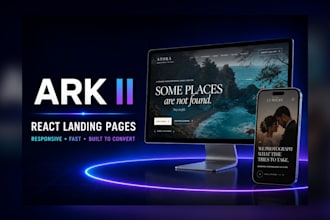 build a responsive react landing page