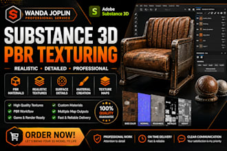 create realistic pbr textures for your 3d model using substance 3d