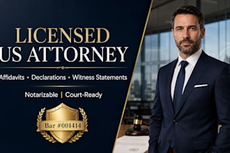draft airtight affidavits and sworn statements as a US attorney legal memorandum