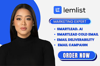 setup lemlist cold email campaigns for b2b outreach