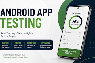 do mobile app testing on android and IOS apps QA report website testing
