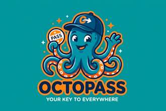 create most wonderful octopus mascot logo design