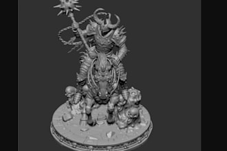 carve3d fantasy character,tabletop model,cosplay armor,decor statue,mjf printing