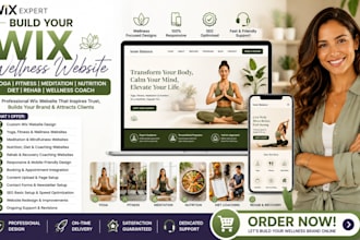 build wix yoga fitness meditation nutritionist diet rehab wellness coach website