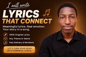write heartfelt custom song lyrics for you