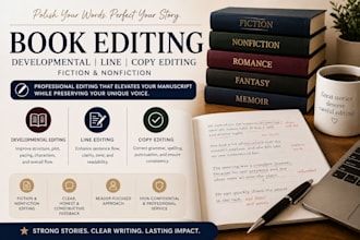 do book line copy editing, manuscript editing for fiction and non fiction