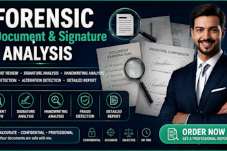 analyze handwriting, compare signatures, and examine documents