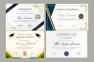 design award certificate, diploma custom degree certificate, colorful graduation